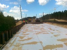 Bau des Umleitungsgleises Nr. 18 Kutno-Piła - 3/6